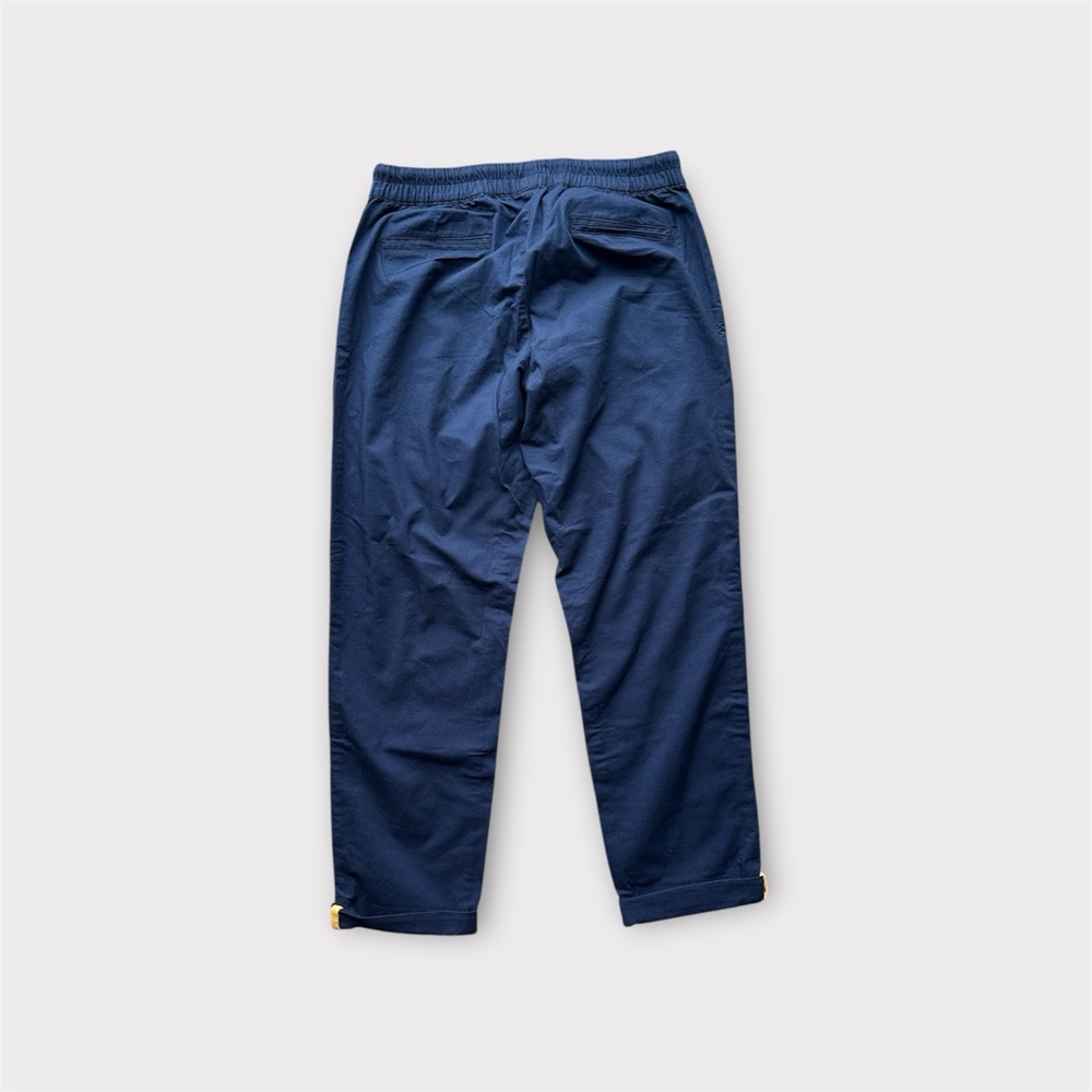 Pact Straight Leg Organic Cotton Twill Pull On Pants Navy Blue size M *NWT* - Picture 3 of 7